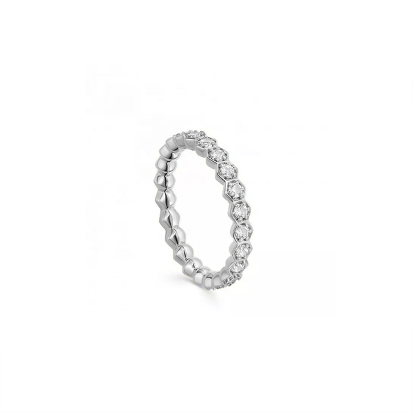 Sofia Ring White CZ Silver