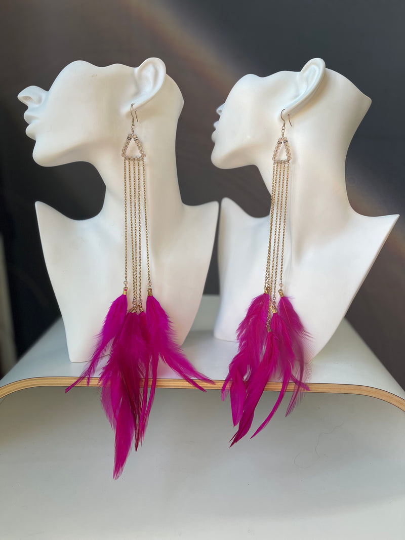 Deanna Feather Earrings