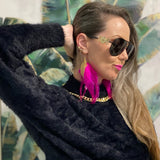 Lisa Gold Leaf Feather Earrings