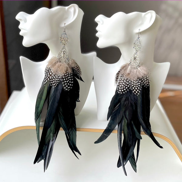 Madison Nouveau Feather Earrings