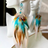 Sahara Nouveau Feather Earrings