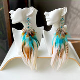 Sahara Nouveau Feather Earrings