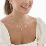 Celine Charm Necklace Rose Gold