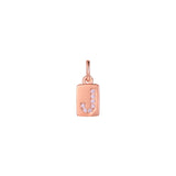 Monogram Letter Charms Rose Gold