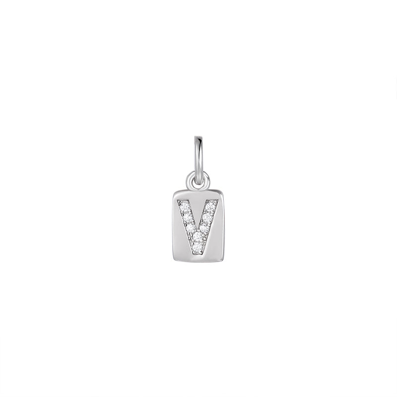 Monogram Letter Charms Silver