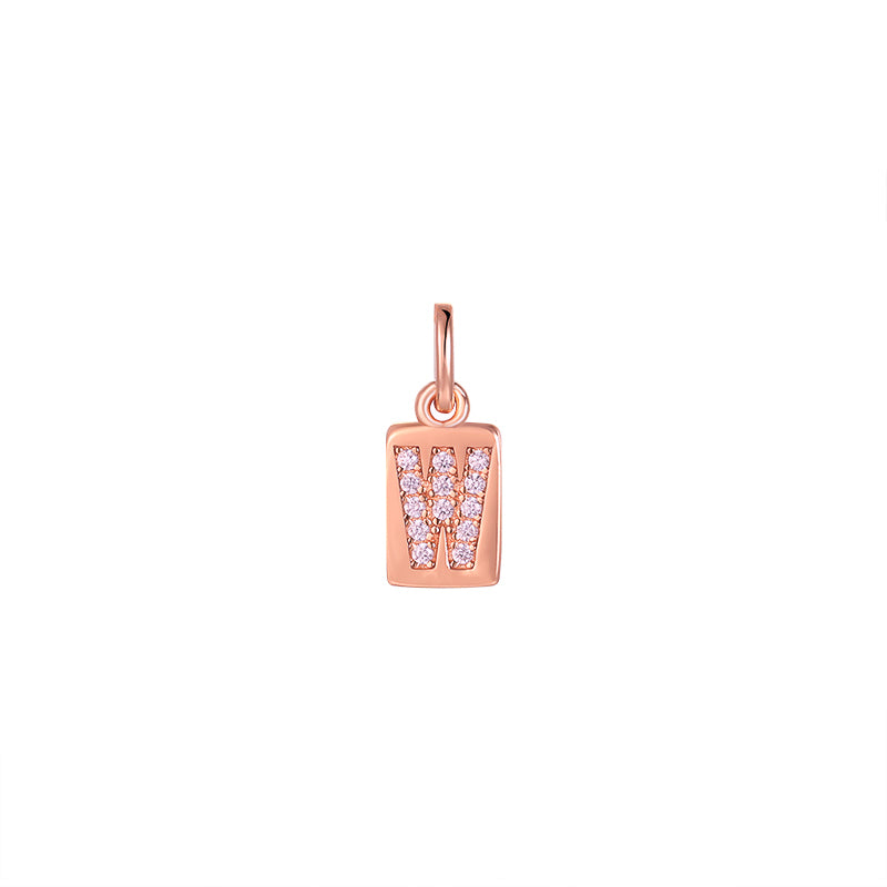 Monogram Letter Charms Rose Gold