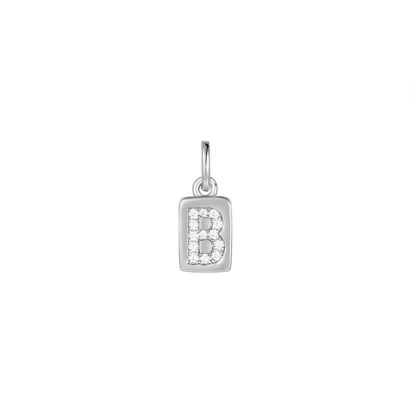 Monogram Letter Charms Silver