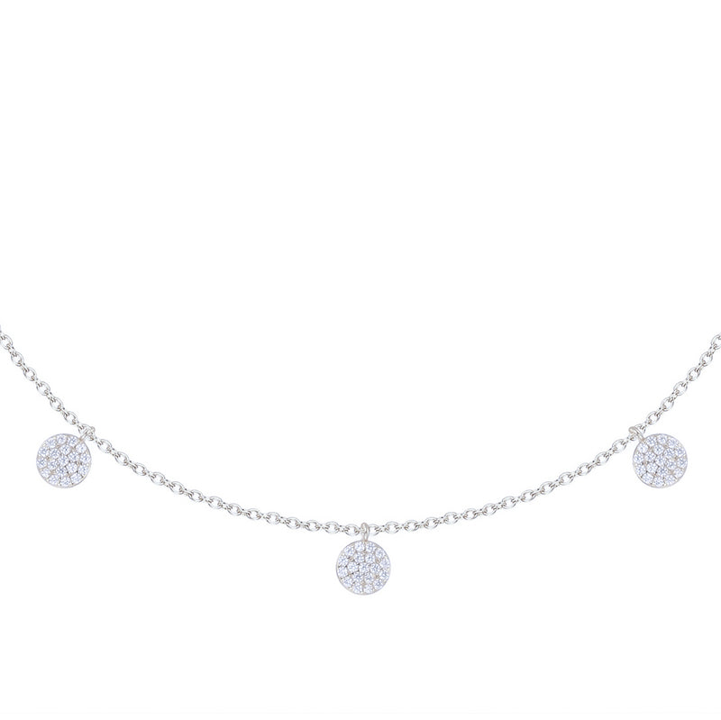Celine Charm Necklace Silver