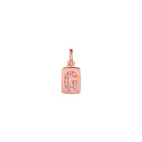 Monogram Letter Charms Rose Gold