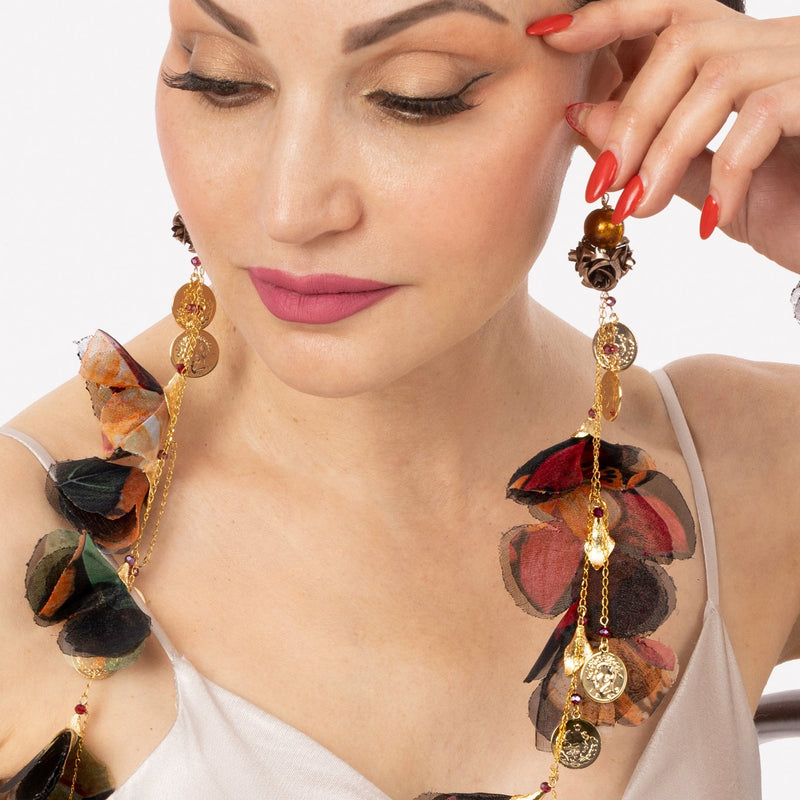 Isabel - Black Organza Earrings