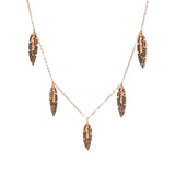 Thea Necklace Black CZ Rose Gold (Feathers for Freedom Campaign)