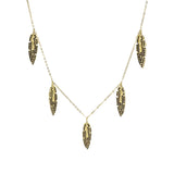 Thea Necklace Black CZ Gold (Feathers for Freedom Campaign)
