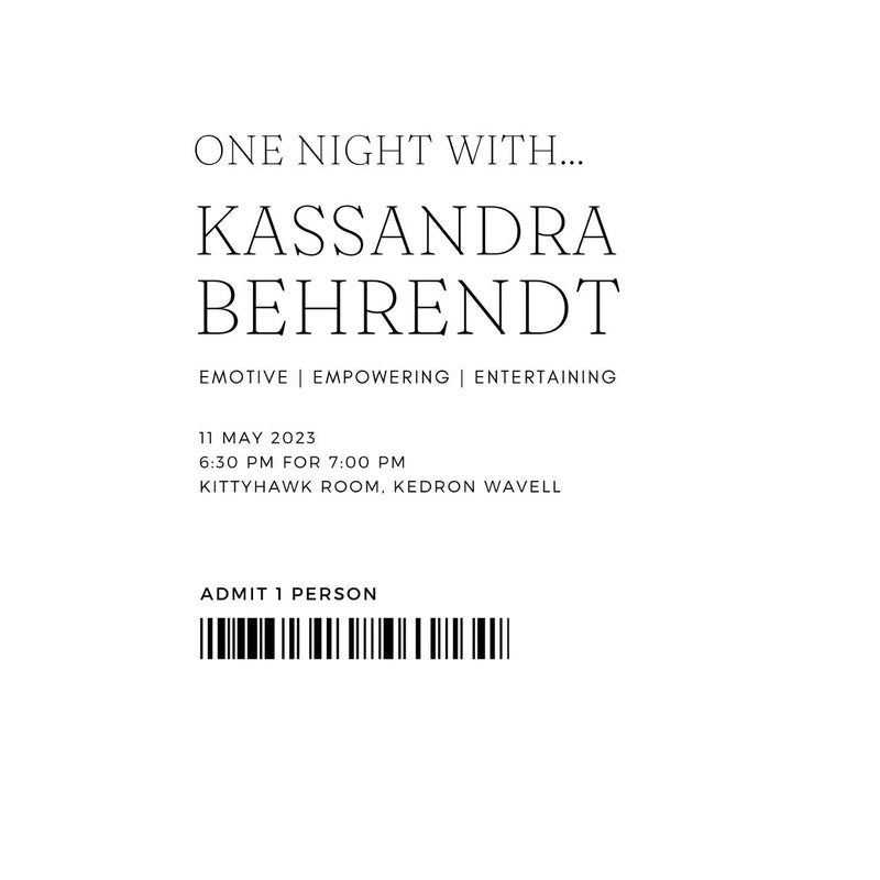 One Night with Kassandra - Single Ticket